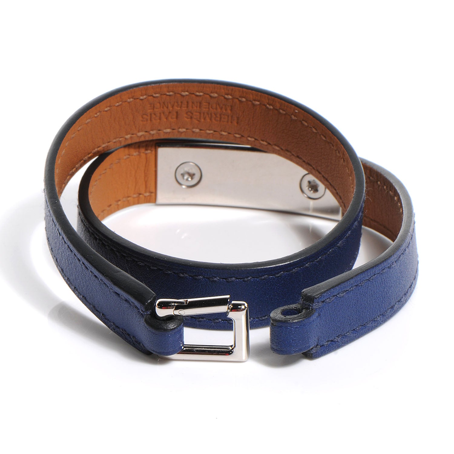 Hermes Swift Rivale Double Tour Bracelet Small Bleu Sapphire 3 of 6