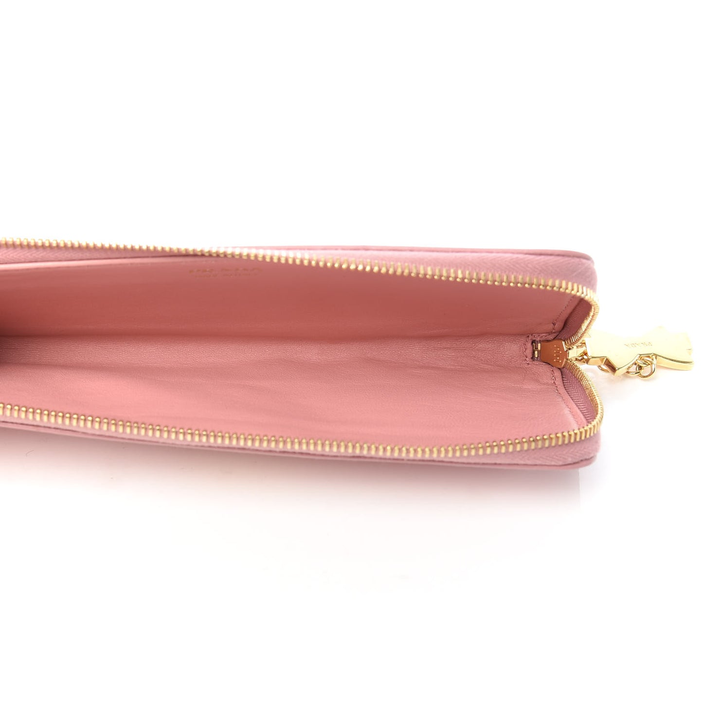 Saffiano Charm Zip Pouch Petalo