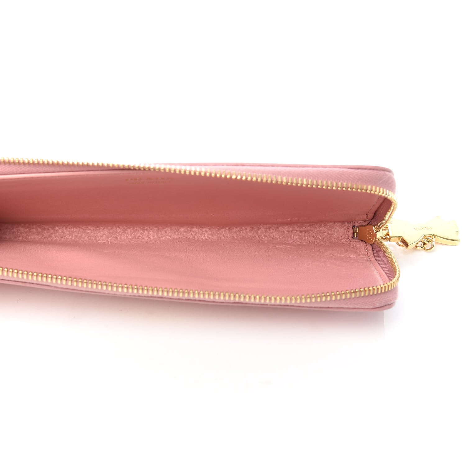 Prada Saffiano Charm Zip Pouch Petalo 5 of 8