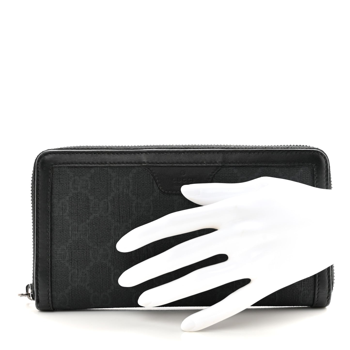 GG Supreme Monogram Zip Around Wallet