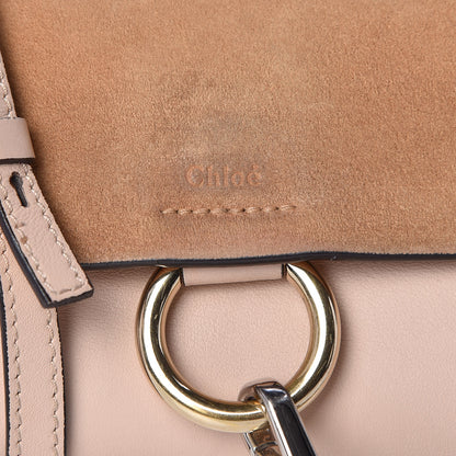 Chloe Suede Calfskin Mini Faye Shoulder Bag Cement Pink 11 of 11