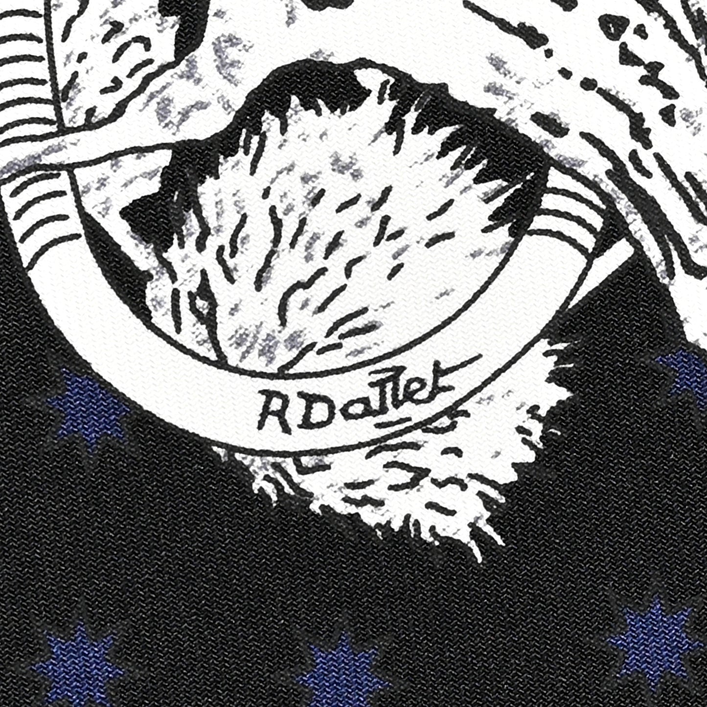 Silk Les Mustangs Bandana 55 Marine Black White