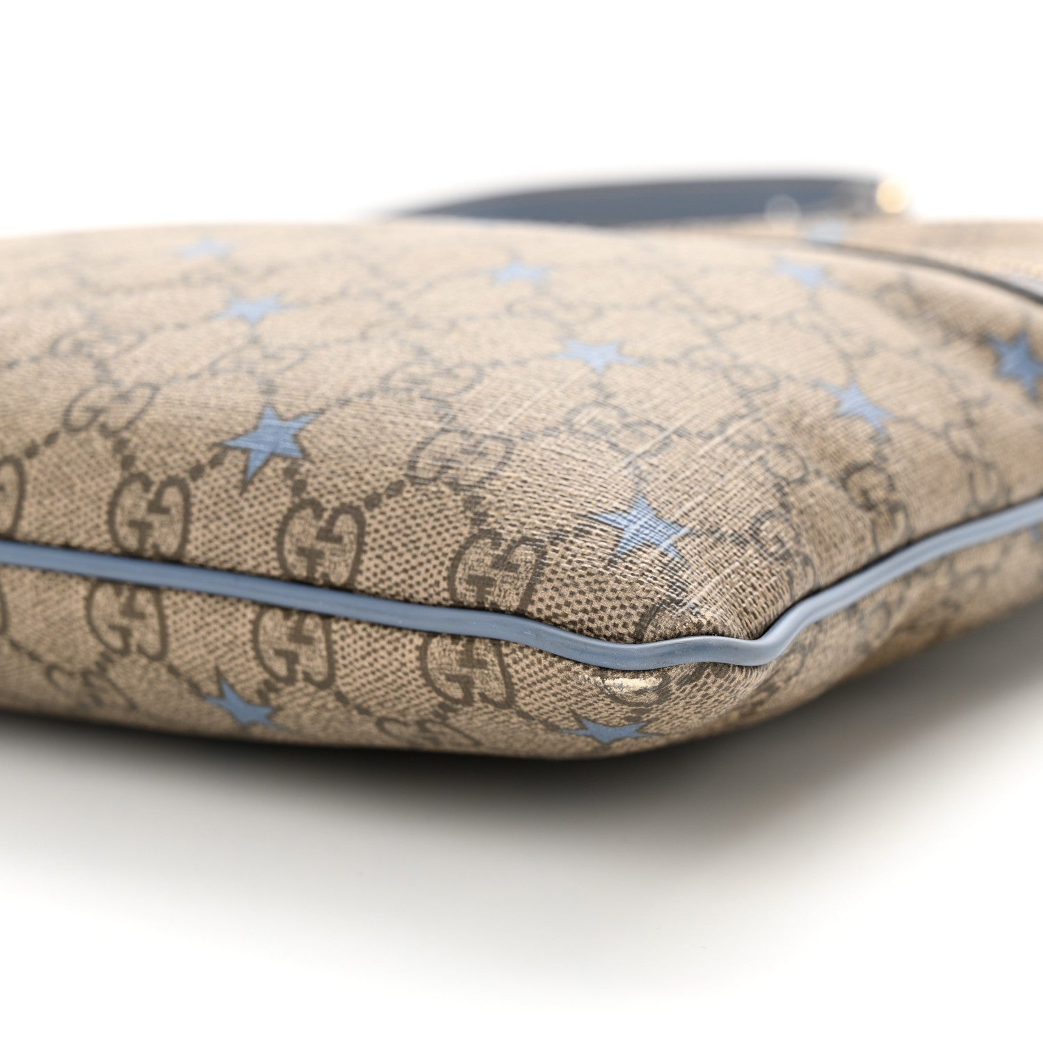 Gucci Monogram GG Supreme Stars Small Flat Messenger Bag Light Blue 10 of 17