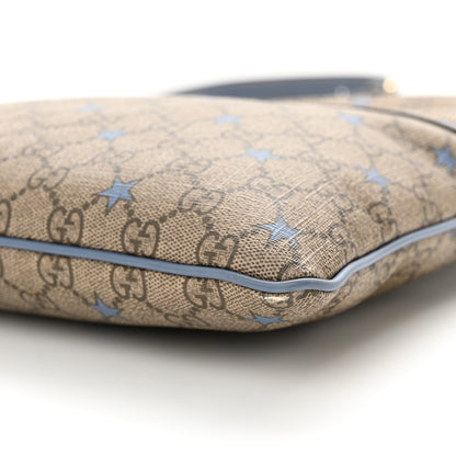 Gucci Monogram GG Supreme Stars Small Flat Messenger Bag Light Blue 10 of 17