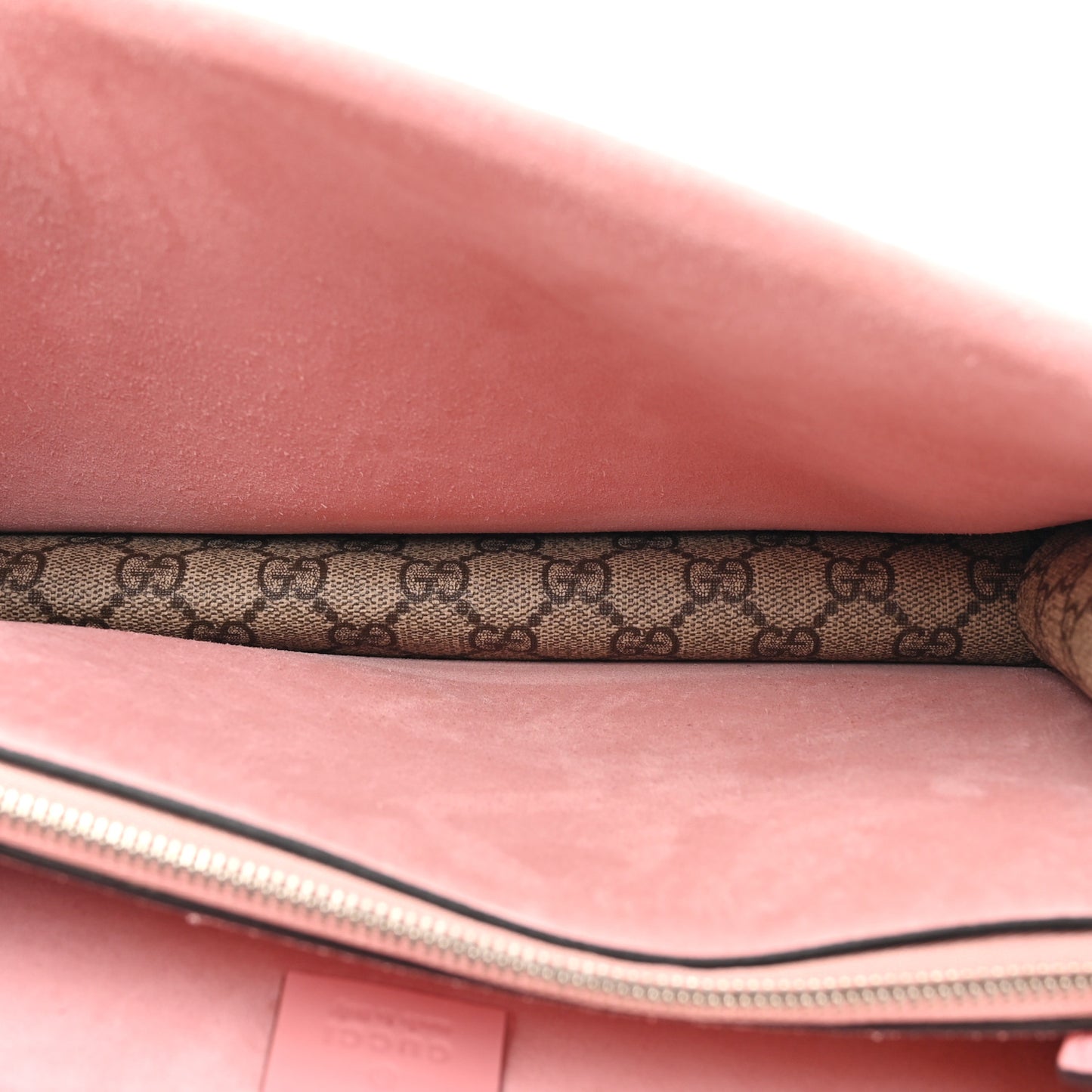 GG Supreme Monogram Suede Crystal Medium Dionysus Shoulder Bag Beige Ebony Light Peonia