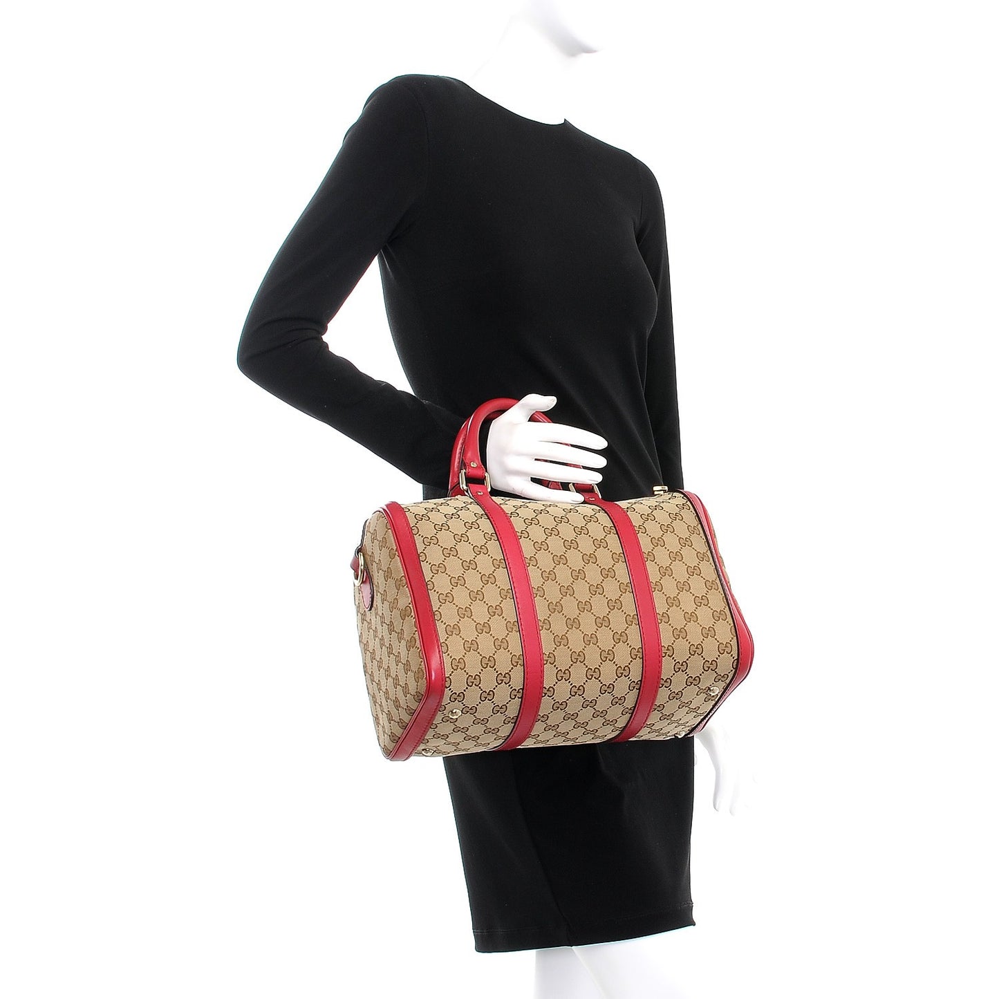 Monogram Medium Joy Boston Beige Red