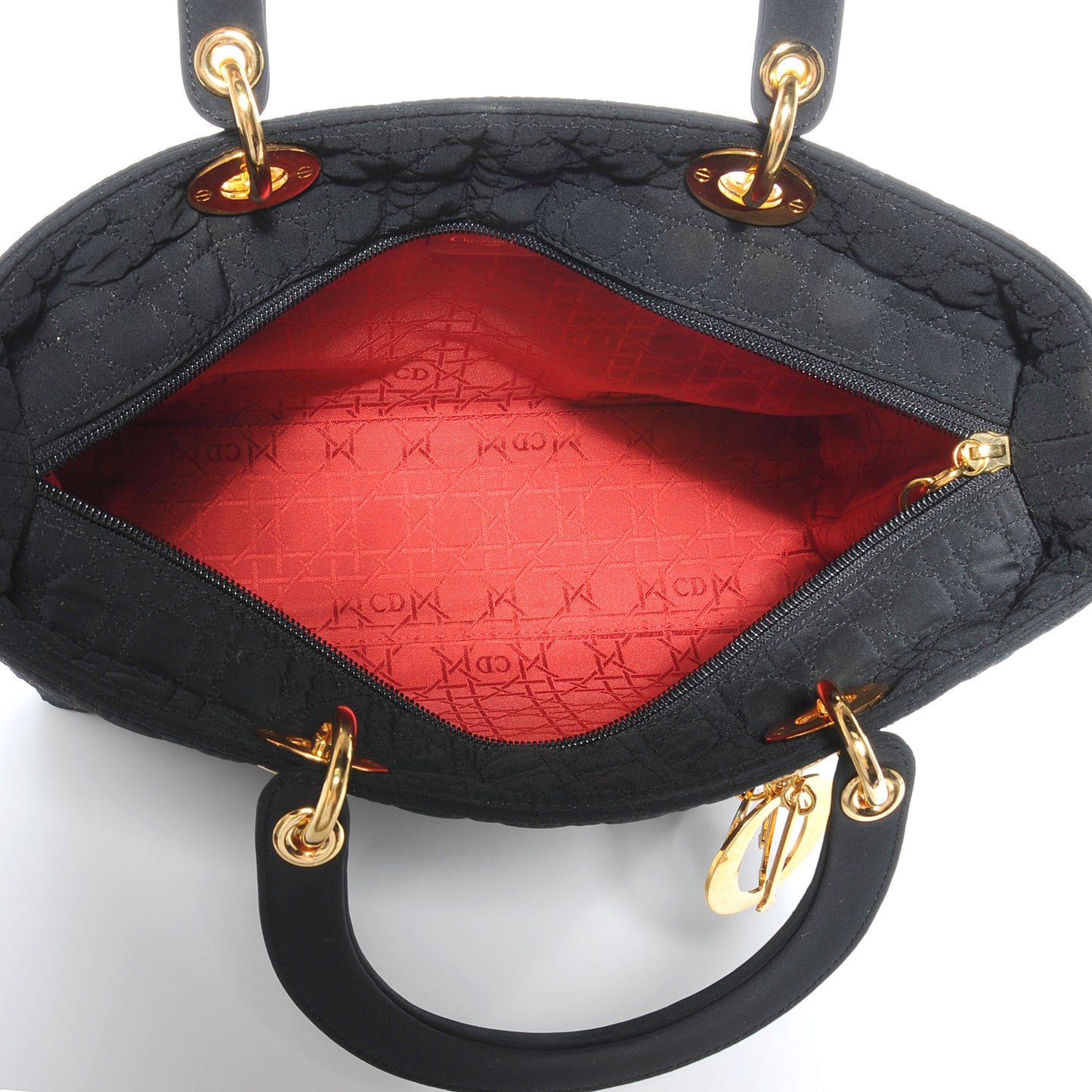 Nylon Cannage Large Lady Dior Black