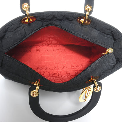 Christian Dior Nylon Cannage Large Lady Dior Black 5 of 7