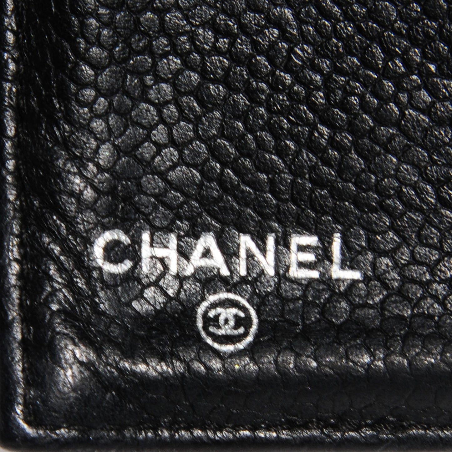 Caviar Quilted Long Flap Wallet Black