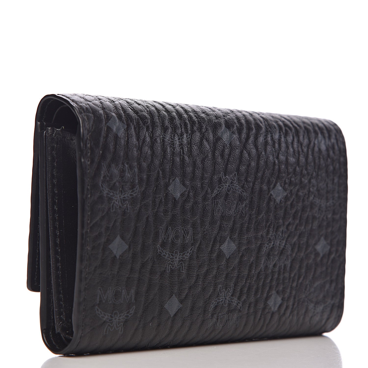 MCM Visetos Three-Fold Flap Wallet Black 3 of 6