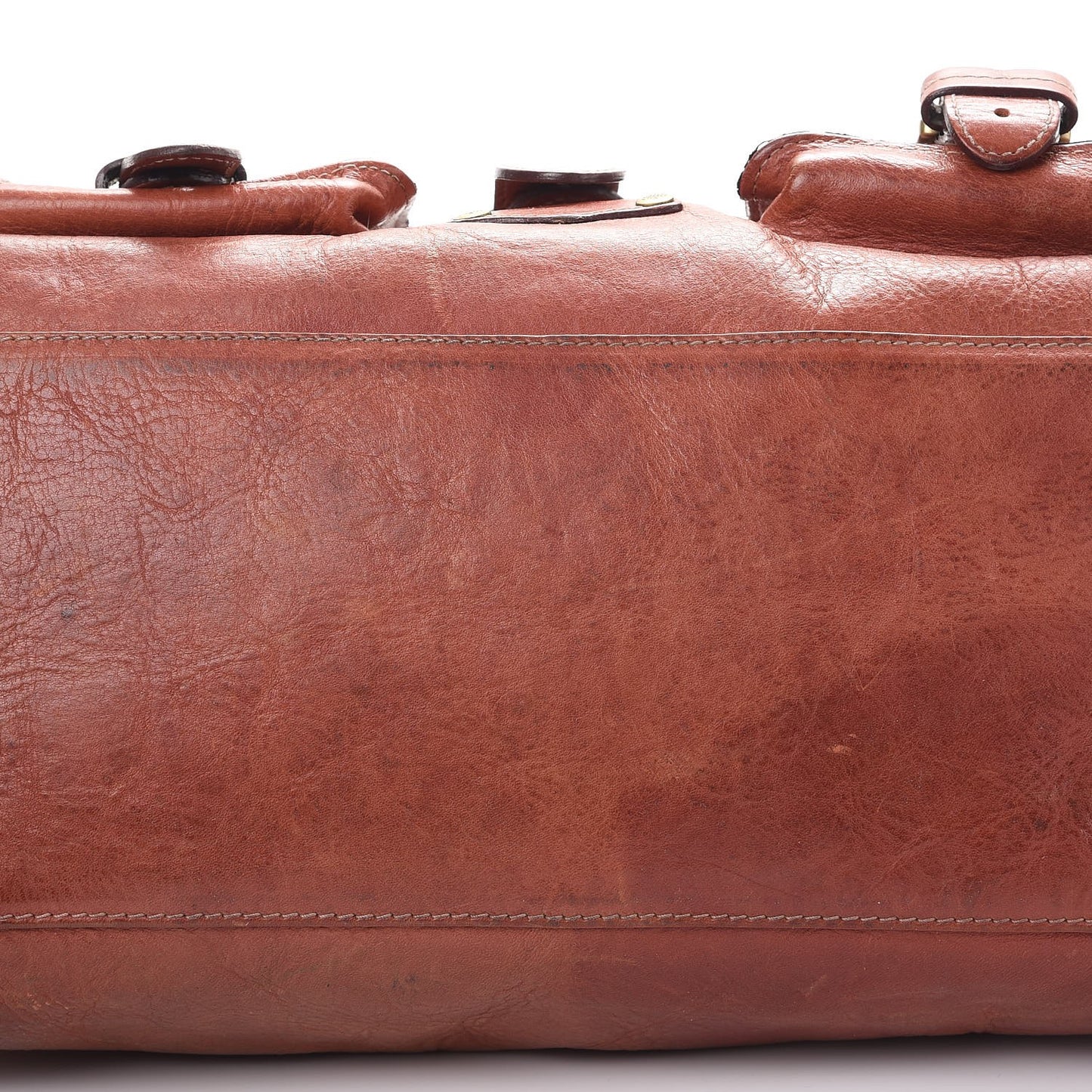 Calfskin Roxanne Satchel Rust