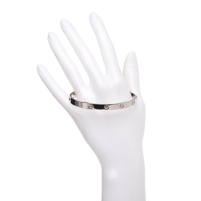 Cartier 18K White Gold LOVE Bracelet 19 2 of 7