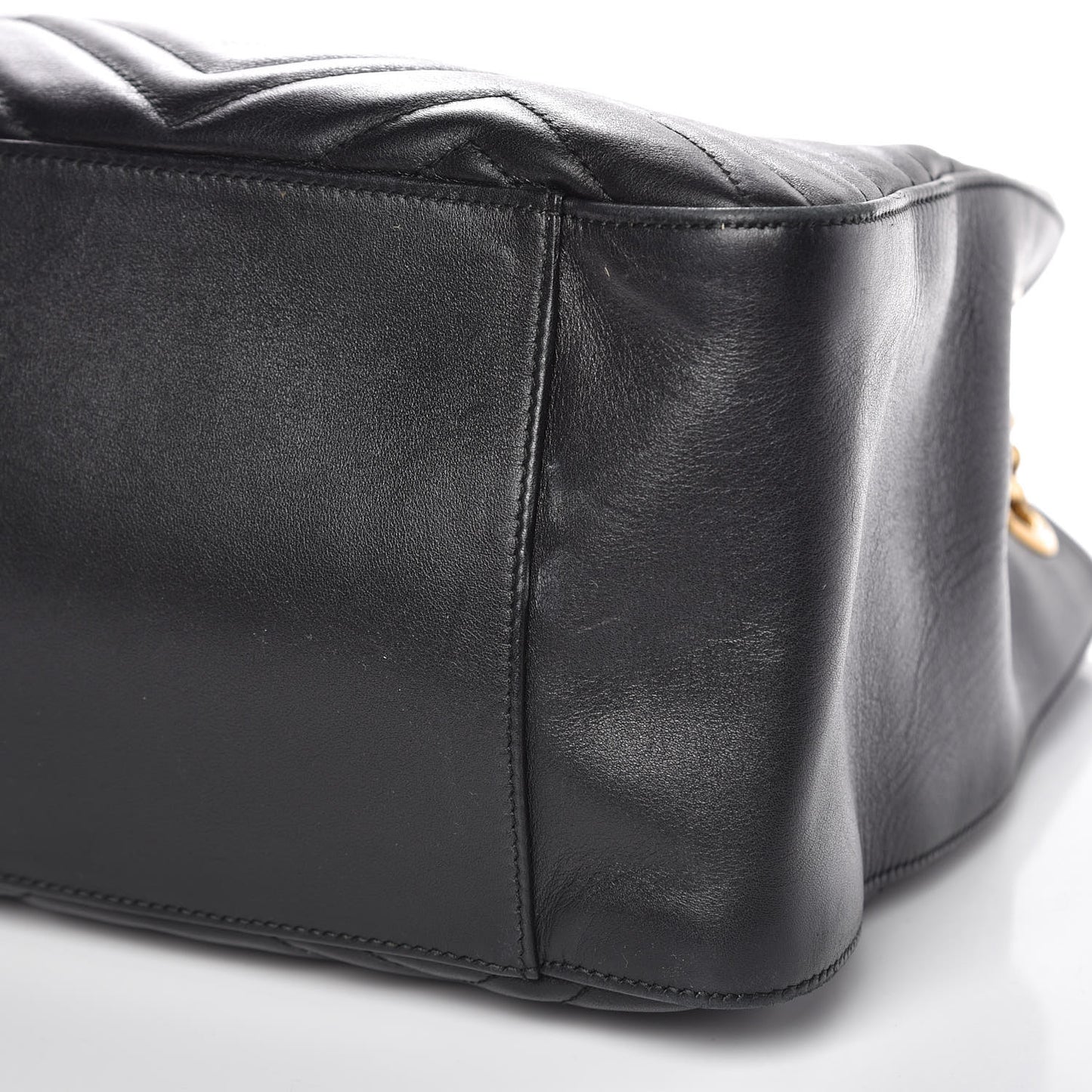 Calfskin Matelasse Medium GG Marmont Shoulder Tote Bag Black