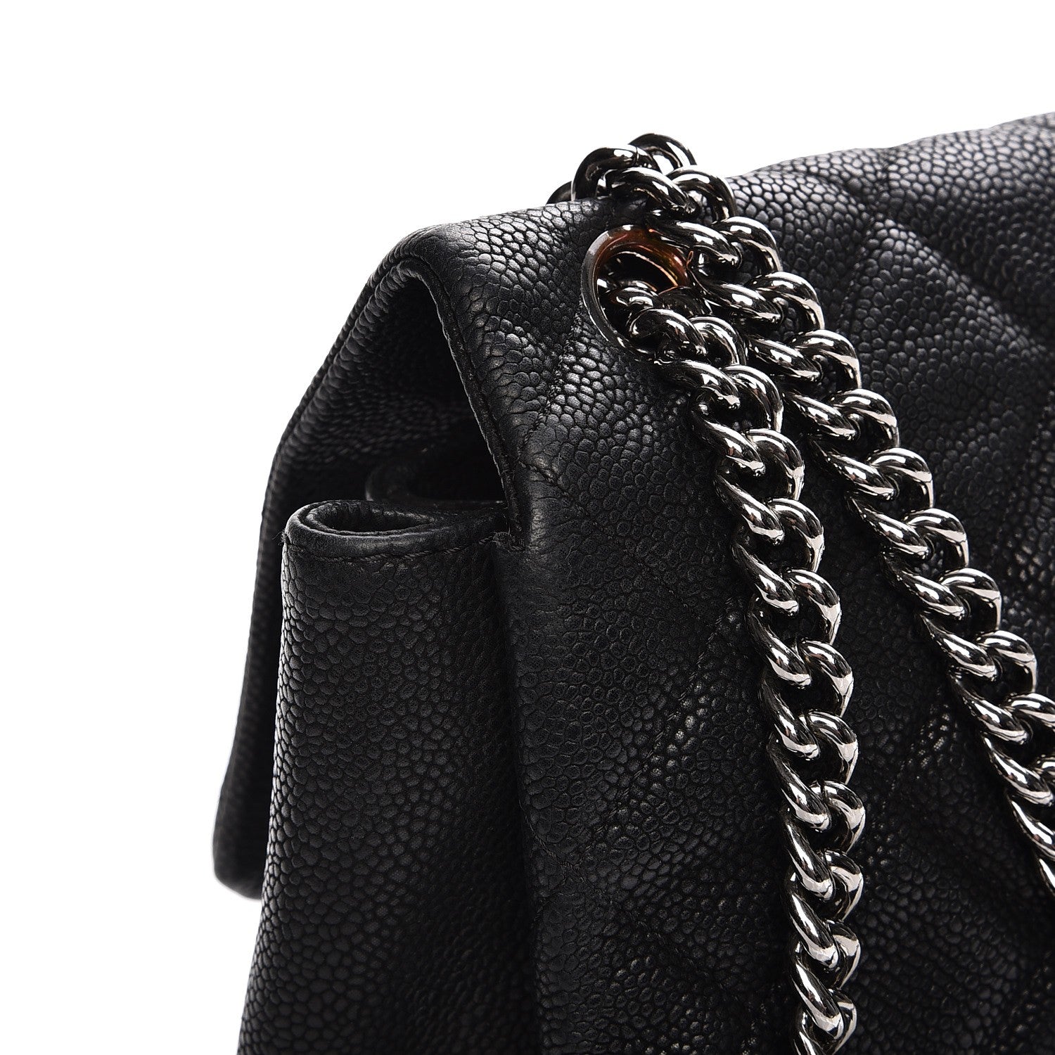 Chanel Iridescent Caviar Quilted Medium Lady Pearly Flap Black 12 of 13