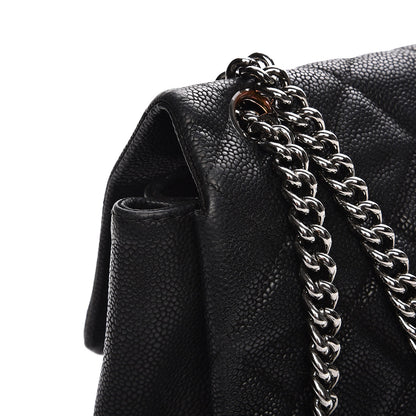 Chanel Iridescent Caviar Quilted Medium Lady Pearly Flap Black 12 of 13
