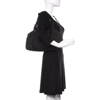 Fendi Zucchino Shoulder Bag Black 2 of 17