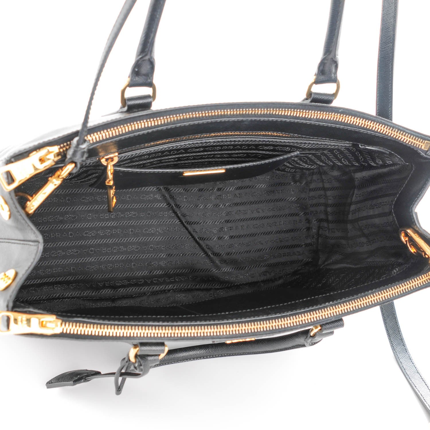 Prada Saffiano Medium Galleria Double Zip Tote Black 5 of 8
