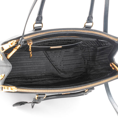 Prada Saffiano Medium Galleria Double Zip Tote Black 5 of 8