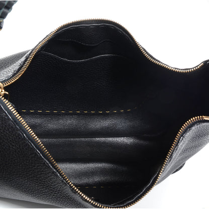 Fendi Calfskin Romano Selleria Shoulder Bag Black 5 of 7