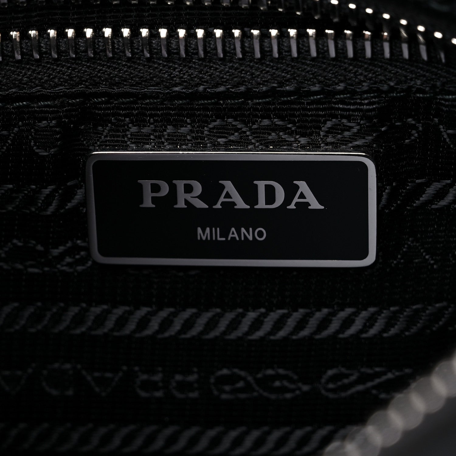 Prada Re-Nylon Triangle Padded Patchwork Shoulder Bag Black 6 of 10