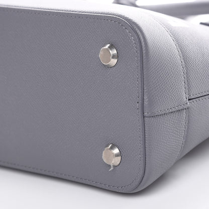 Balenciaga Signature Grained Calfskin Logo S Ville Top Handle Bag Gris Perle Fonce White 7 of 11