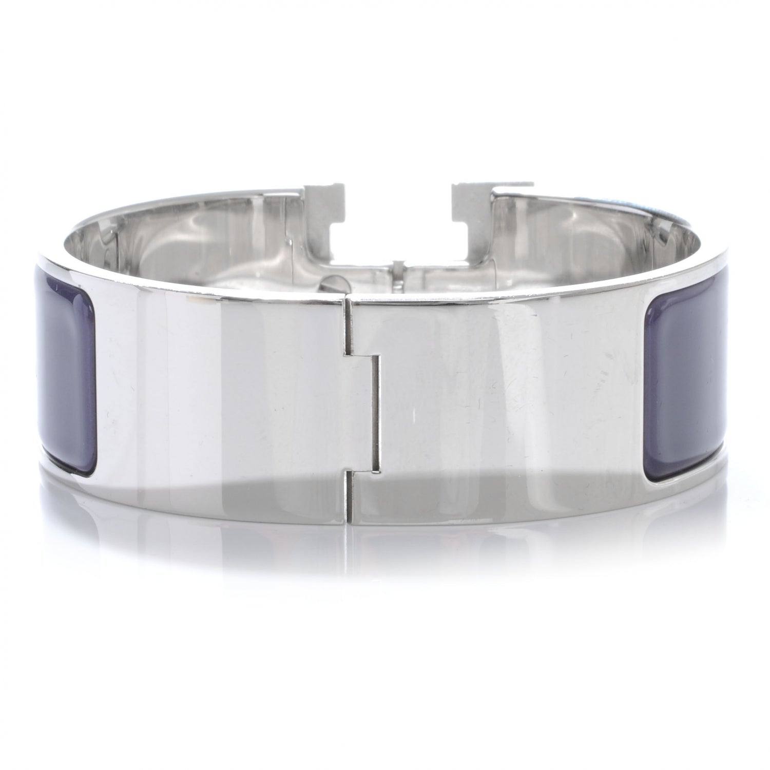 Hermes Enamel Wide Clic Clac H Bracelet PM Purple 5 of 6