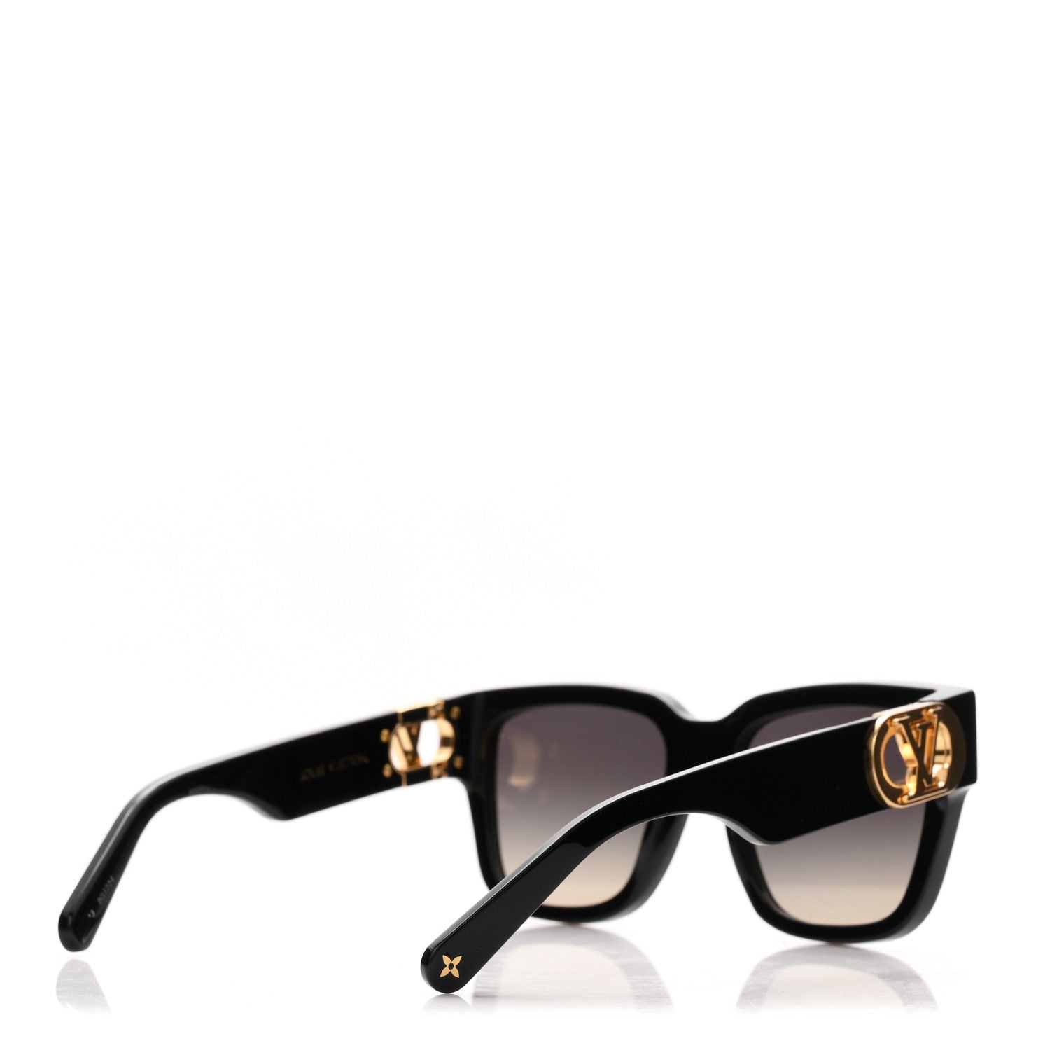 Louis Vuitton Acetate LV Link PM Square Sunglasses Z1566W Black