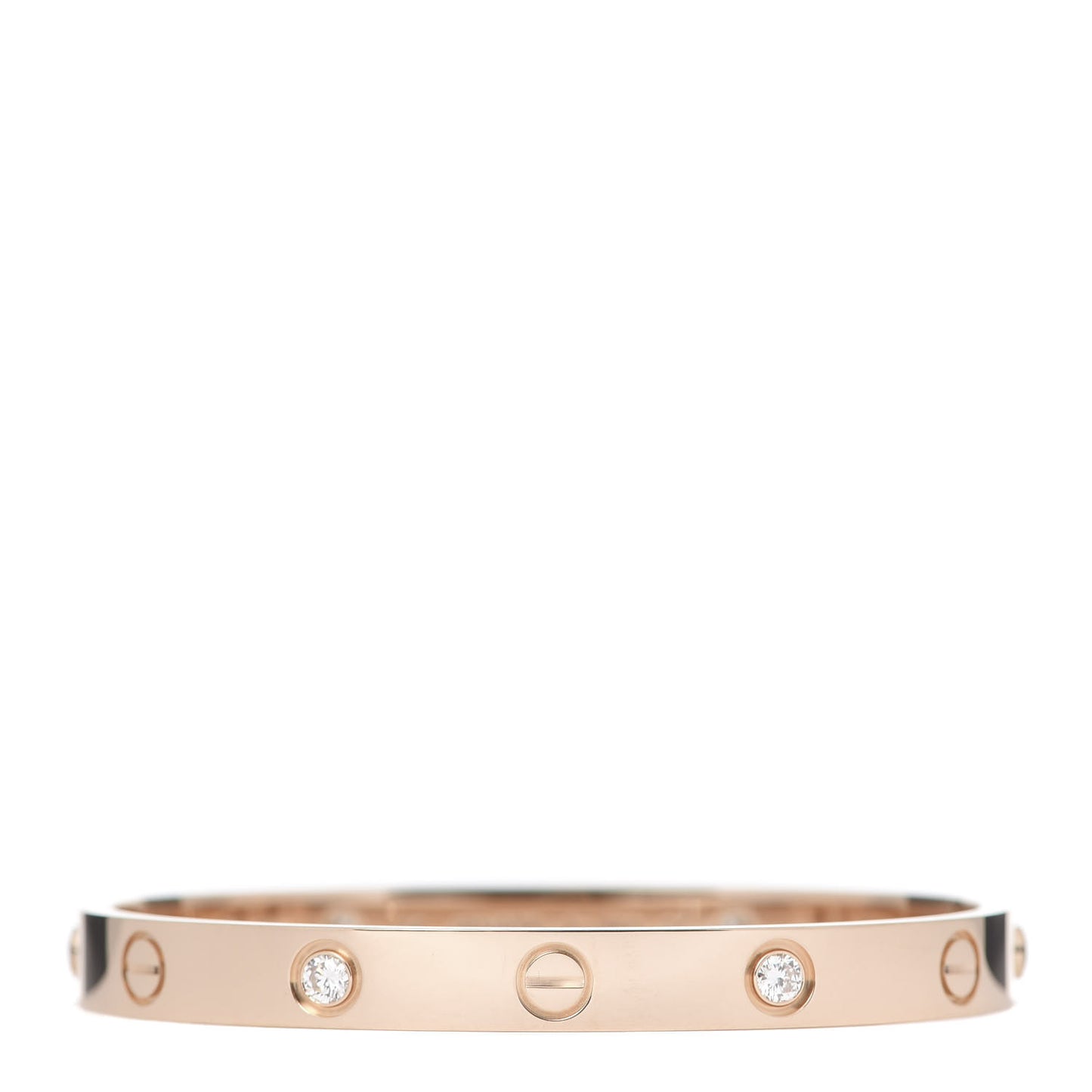 18K Pink Gold 4 Diamond LOVE Bracelet 16