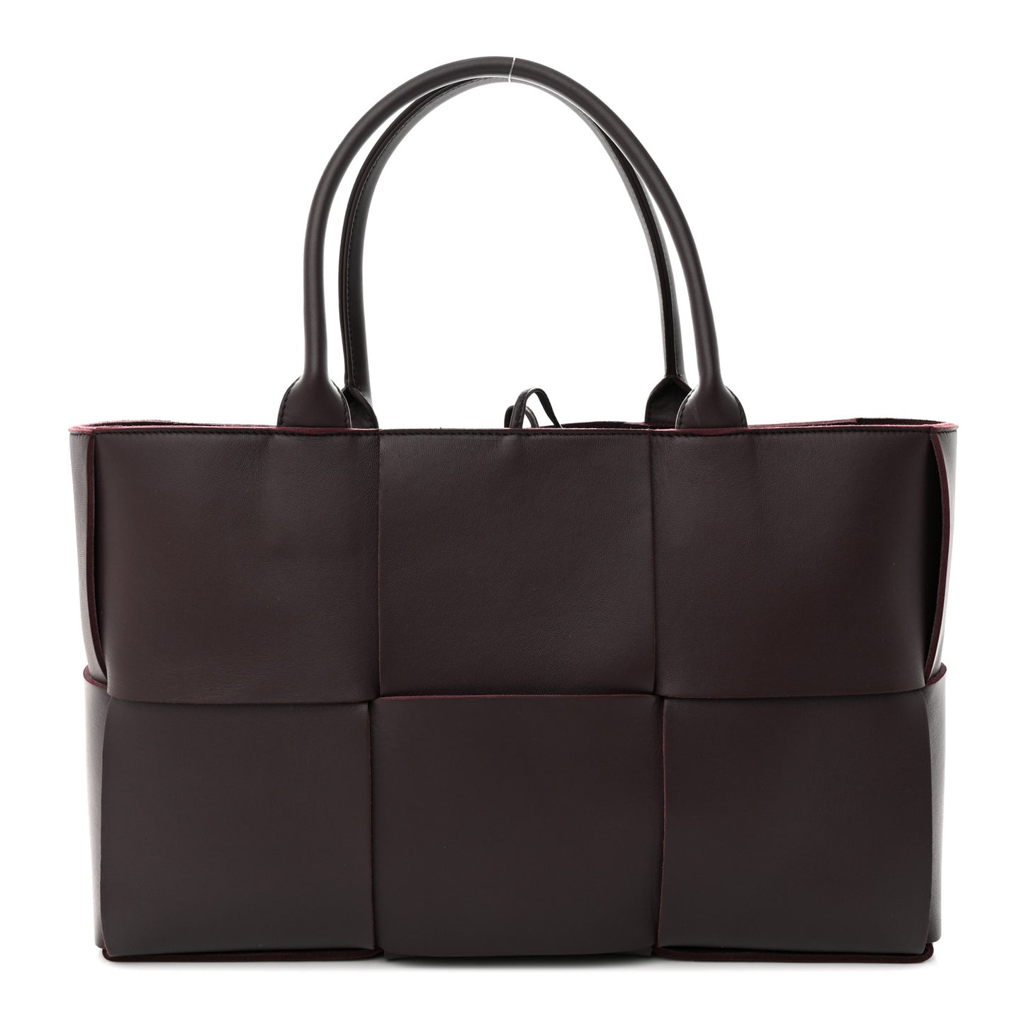 Nappa Maxi Intrecciato Medium Arco Tote Grape