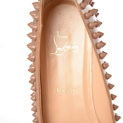 Christian Louboutin Patent Pigalle Spikes Flats 40.5 Nude 6 of 11