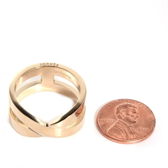Hermes Permabrass Scarf Ring Gold 2 of 6