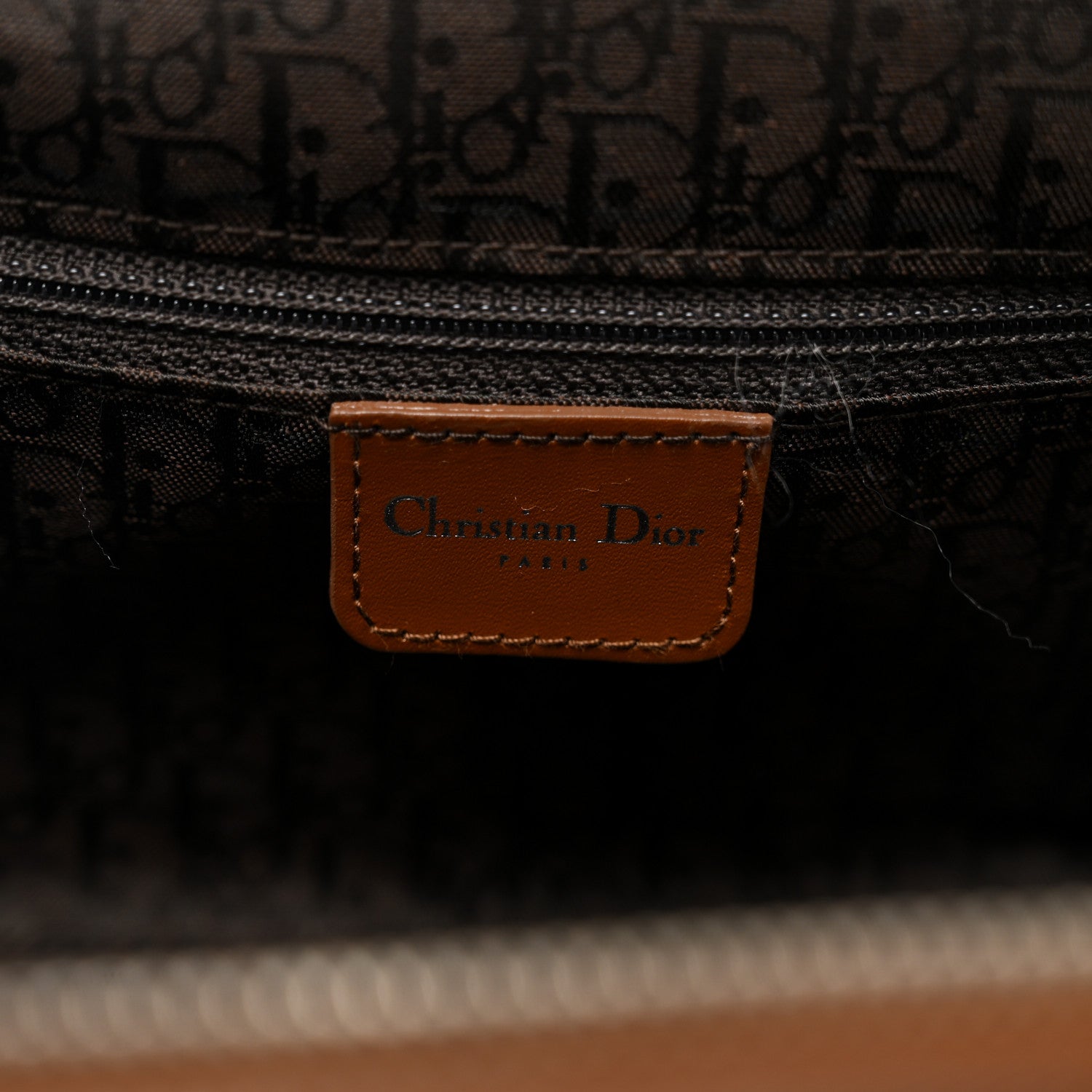 Christian Dior Astrakhan Calfskin Enamel Flower Medium Frame Satchel Beige 6 of 10