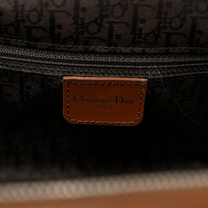 Christian Dior Astrakhan Calfskin Enamel Flower Medium Frame Satchel Beige 6 of 10