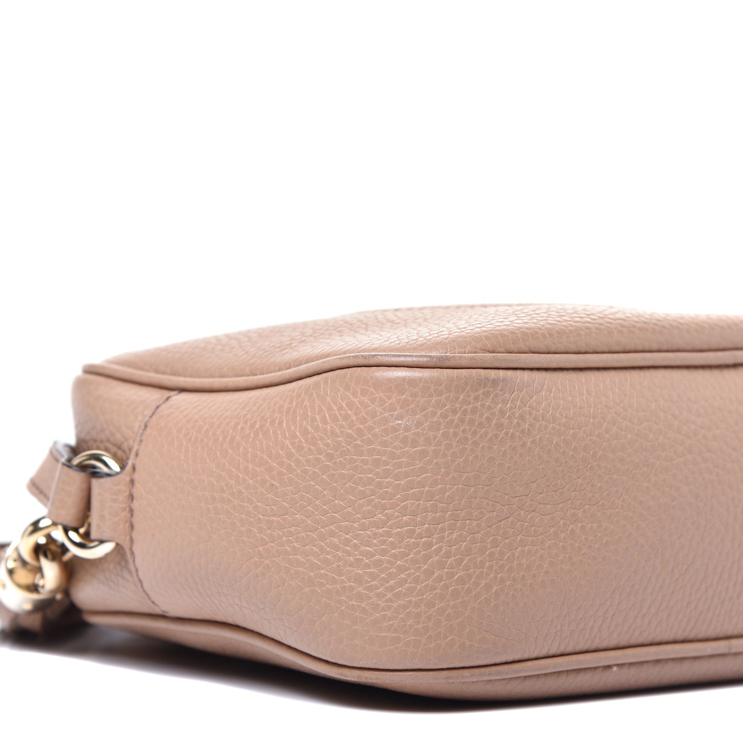 Pebbled Calfskin Small Soho Disco Bag Rose Beige