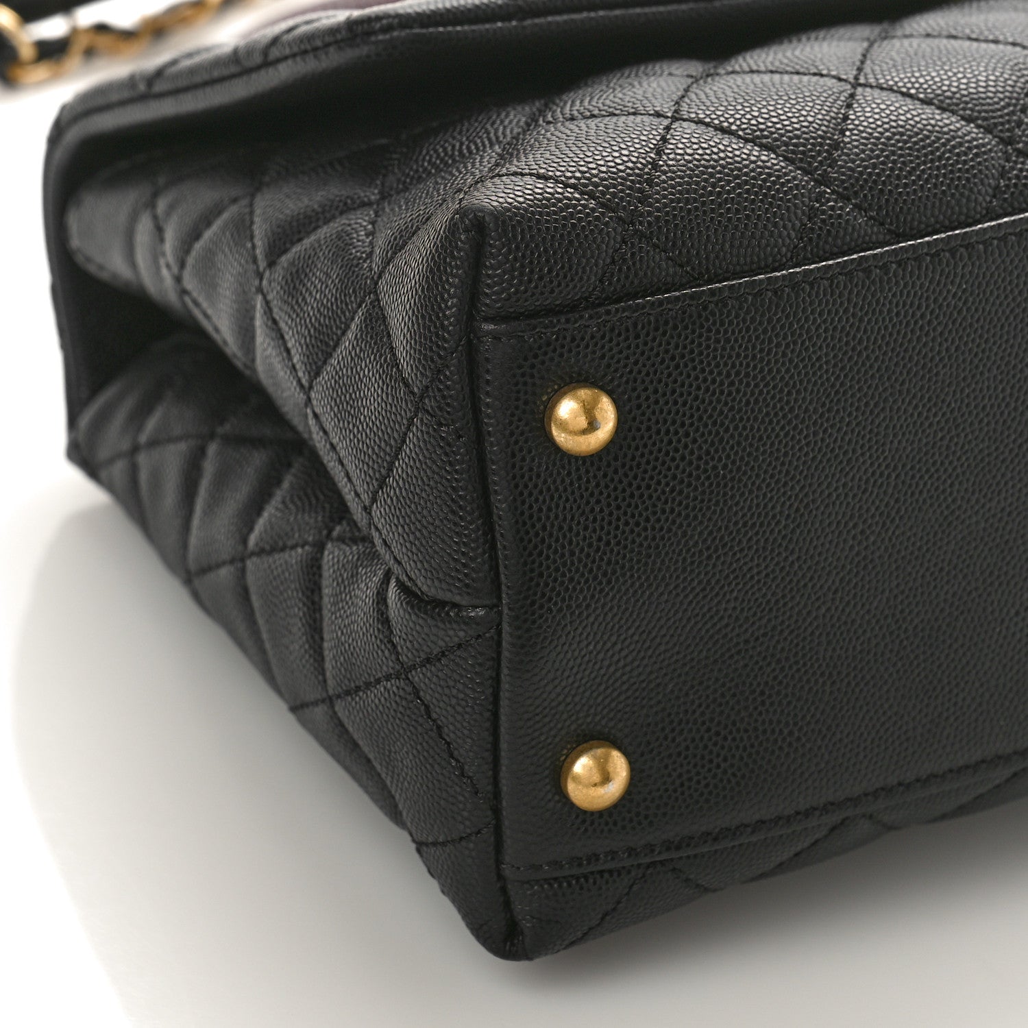 Chanel Caviar Lizard Quilted Small Coco Handle Flap Black 8 of 9