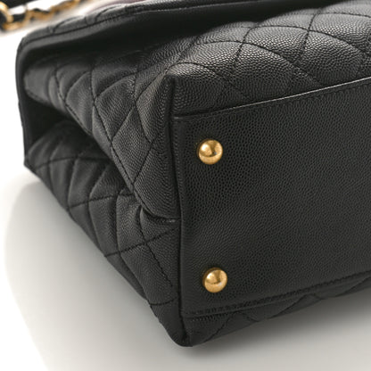 Chanel Caviar Lizard Quilted Small Coco Handle Flap Black 8 of 9