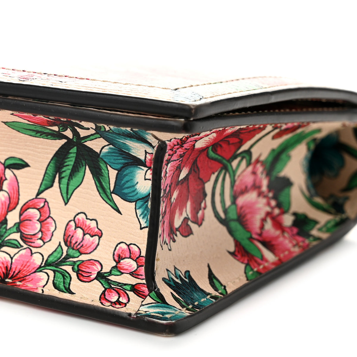 Gucci New Shangai Calfskin Floral Print Mini Diana Chain Bag Multicolor 10 of 11