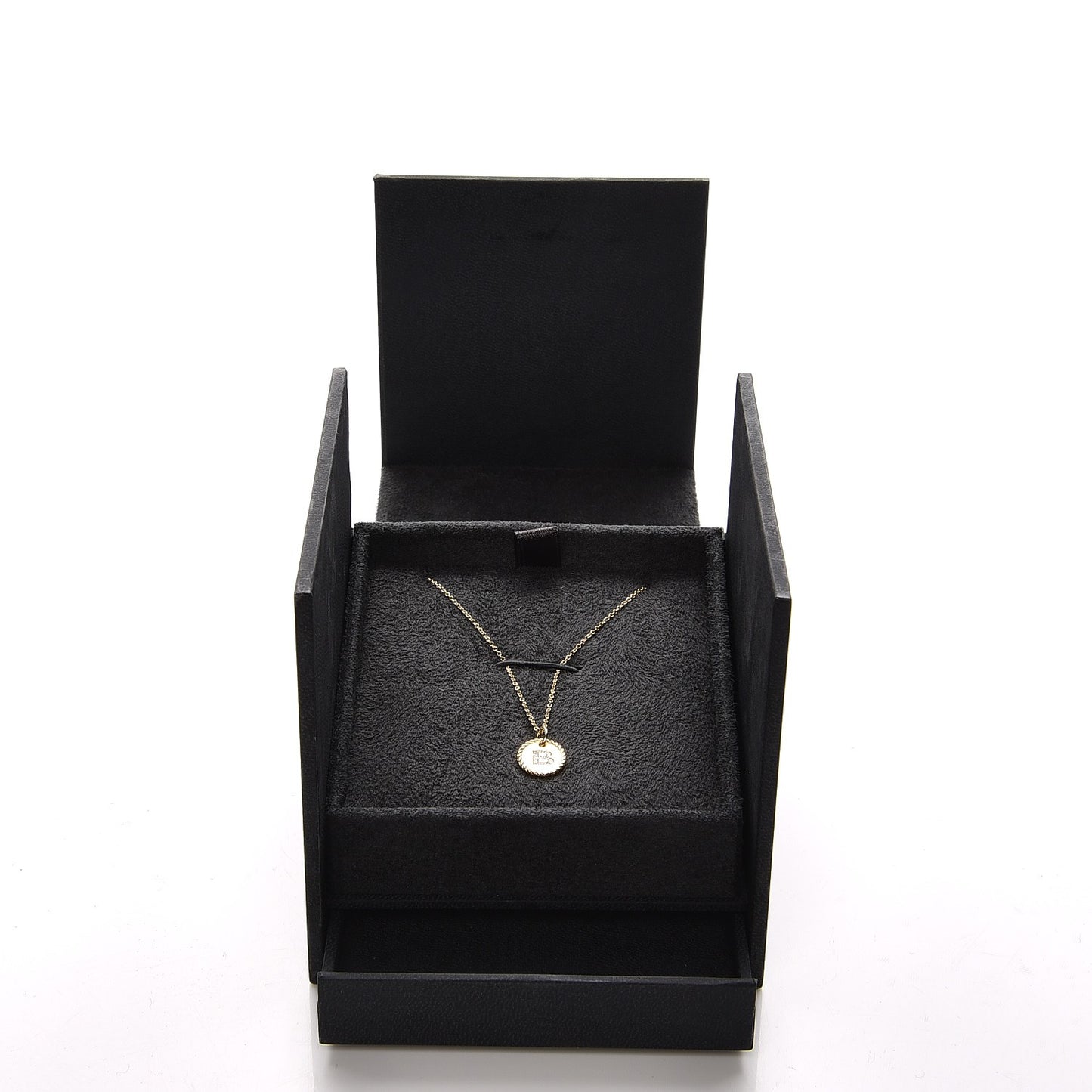 18K Yellow Gold Diamond Initial B Charm Necklace