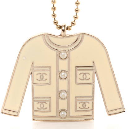 Chanel Pearl Enamel Blazer Jacket Charm 3 of 3