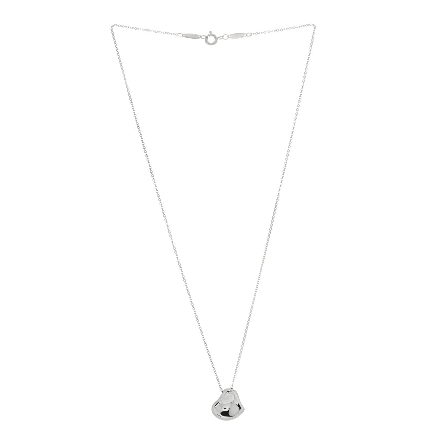 Tiffany Sterling Silver Elsa Peretti Full Heart Pendant Necklace 3 of 4