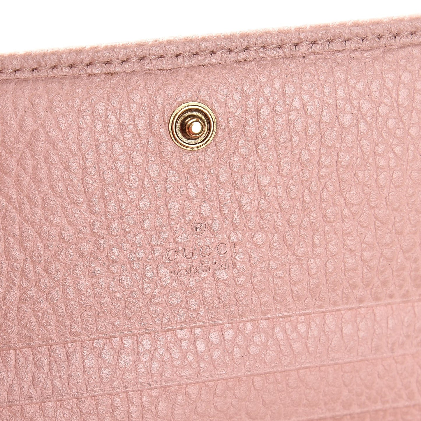 Pebbled Calfskin Butterfly Card Case Perfect Pink