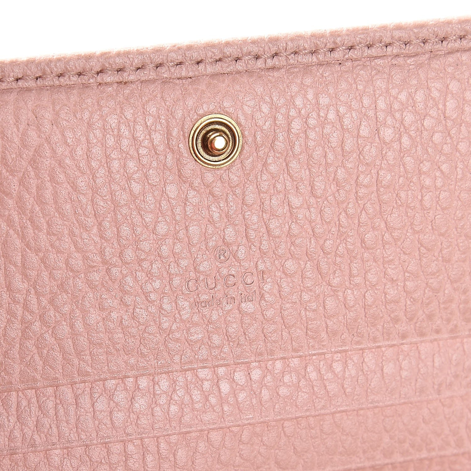 Gucci Pebbled Calfskin Butterfly Card Case Perfect Pink 5 of 6