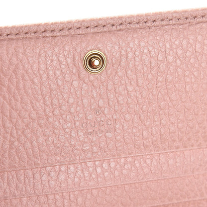 Gucci Pebbled Calfskin Butterfly Card Case Perfect Pink 5 of 6