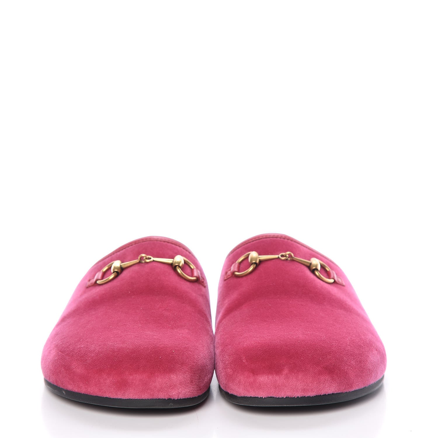 Gucci Softy Velvet Malaga Kid Womens Horsebit River Slippers 37 Light Raspberry Rose 2 of 11