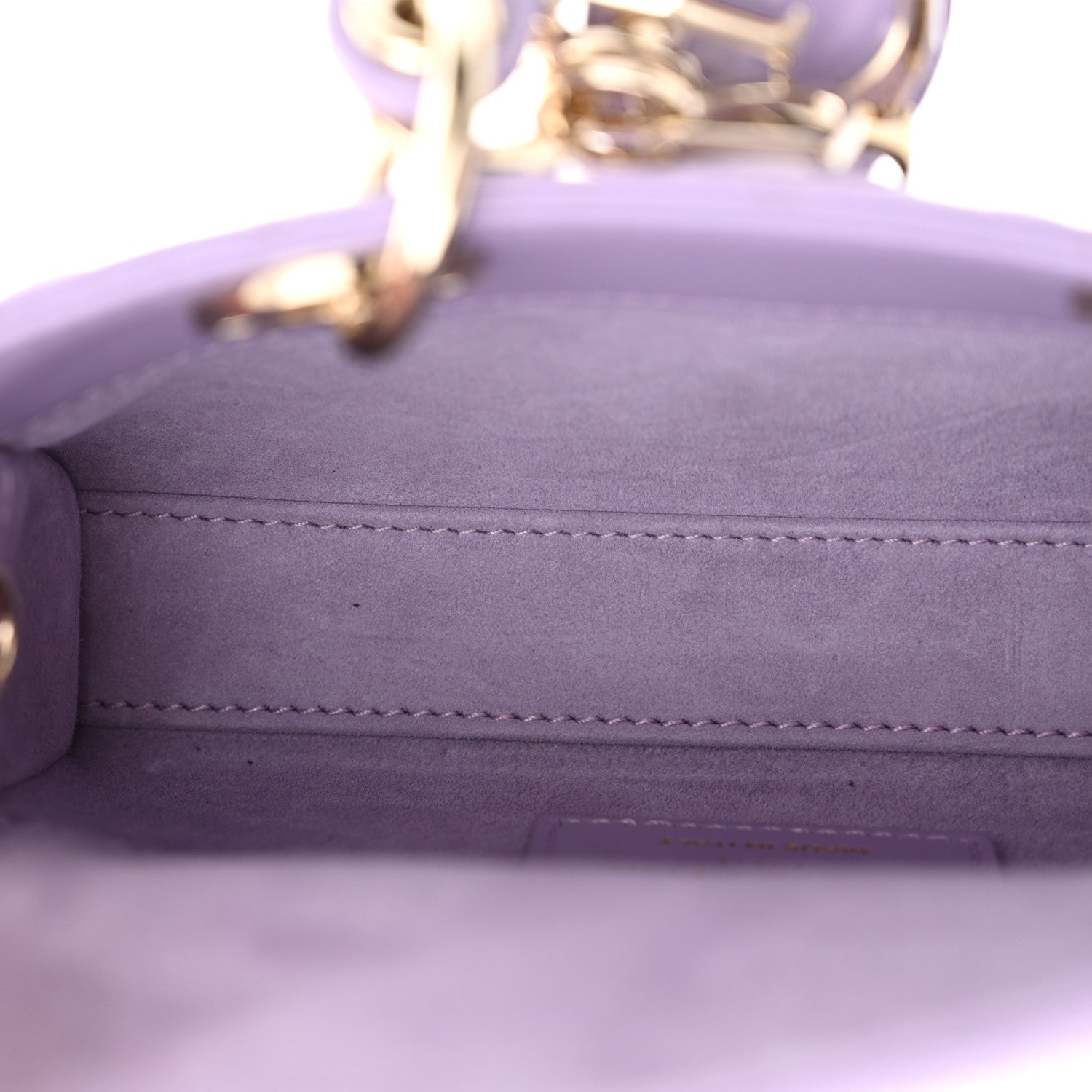 Christian Dior Lambskin Cannage Micro Lady D-Joy Light Purple