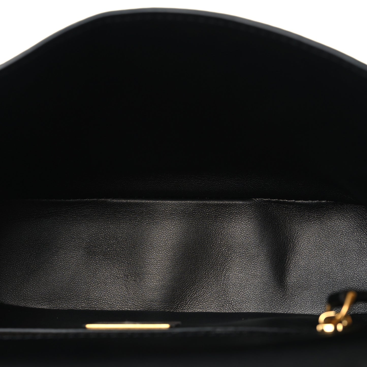 Nappa Small FF Embossed Midi Chain Baguette Black