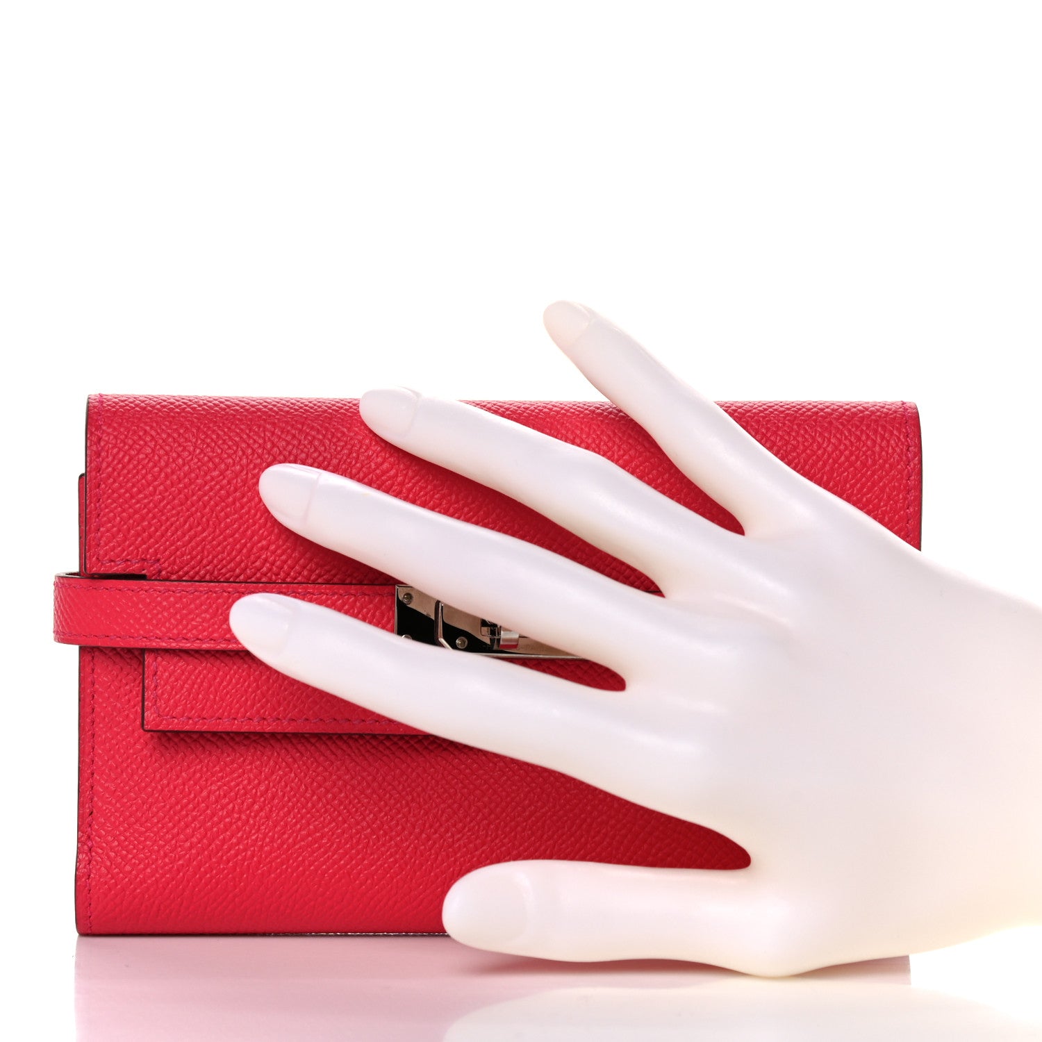 Hermes Epsom Medium Kelly Wallet Rose Extreme 2 of 11