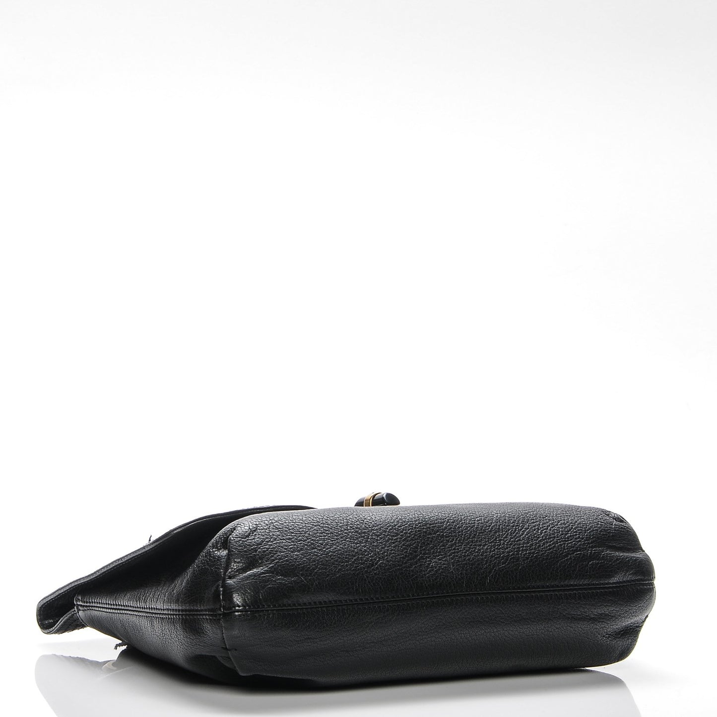 Goatskin Medium Happy Shoulder Bag Black