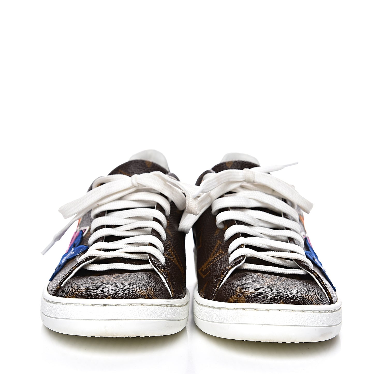 Calfskin Monogram LV Black Heart Sneakers 36 Cacao