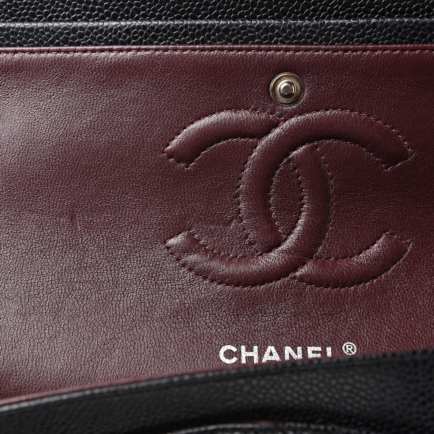 Chanel Caviar Quilted Medium Double Flap Black 11 of 13